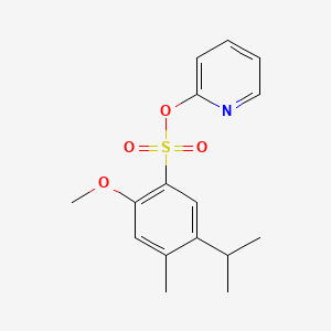 molecular formula C16H19NO4S B604294 2-Pyridinyl 5-isopropyl-2-methoxy-4-methylbenzenesulfonate CAS No. 1374682-18-4