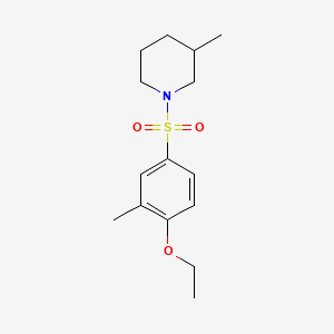 molecular formula C15H23NO3S B604296 1-(4-Ethoxy-3-methylbenzenesulfonyl)-3-methylpiperidine CAS No. 1374682-23-1