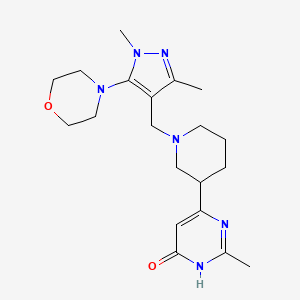 6-{1-[(1,3-dimethyl-5-morpholin-4-yl-1H-pyrazol-4-yl)methyl]piperidin-3-yl}-2-methylpyrimidin-4(3H)-one