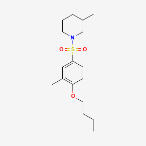 1-(4-Butoxy-3-methylbenzenesulfonyl)-3-methylpiperidine