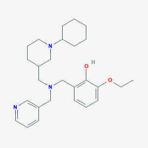 molecular formula C27H39N3O2 B6042973 2-{[[(1-cyclohexyl-3-piperidinyl)methyl](3-pyridinylmethyl)amino]methyl}-6-ethoxyphenol 