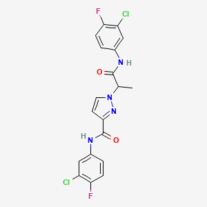 1-[2-(3-CHLORO-4-FLUOROANILINO)-1-METHYL-2-OXOETHYL]-N~3~-(3-CHLORO-4-FLUOROPHENYL)-1H-PYRAZOLE-3-CARBOXAMIDE