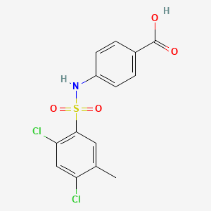 molecular formula C14H11Cl2NO4S B604299 4-(2,4-Dichloro-5-methylbenzenesulfonamido)benzoic acid CAS No. 1428150-64-4