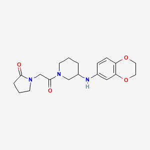 1-[2-[3-(2,3-Dihydro-1,4-benzodioxin-6-ylamino)piperidin-1-yl]-2-oxoethyl]pyrrolidin-2-one