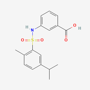 molecular formula C17H19NO4S B604300 3-{[(5-Isopropyl-2-methylphenyl)sulfonyl]amino}benzoic acid CAS No. 1246776-84-0