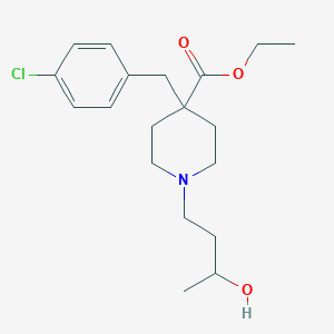 Ethyl 4-[(4-chlorophenyl)methyl]-1-(3-hydroxybutyl)piperidine-4-carboxylate