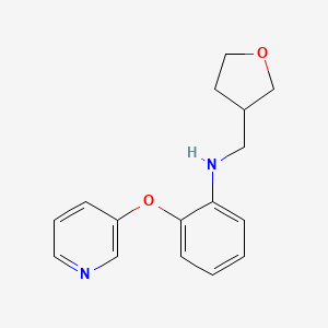 molecular formula C16H18N2O2 B6043021 2-(3-pyridinyloxy)-N-(tetrahydro-3-furanylmethyl)aniline 