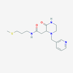 molecular formula C16H24N4O2S B6043029 N-[3-(methylthio)propyl]-2-[3-oxo-1-(3-pyridinylmethyl)-2-piperazinyl]acetamide 