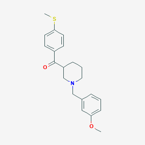 molecular formula C21H25NO2S B6043047 [1-(3-methoxybenzyl)-3-piperidinyl][4-(methylthio)phenyl]methanone 