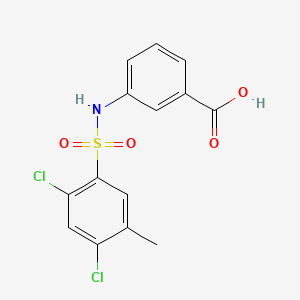 molecular formula C14H11Cl2NO4S B604307 3-(2,4-Dichloro-5-methylbenzenesulfonamido)benzoic acid CAS No. 1428153-13-2