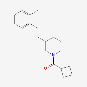molecular formula C19H27NO B6043077 1-(cyclobutylcarbonyl)-3-[2-(2-methylphenyl)ethyl]piperidine 