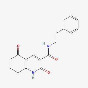molecular formula C18H18N2O3 B6043083 2,5-dioxo-N-(2-phenylethyl)-1,2,5,6,7,8-hexahydro-3-quinolinecarboxamide 