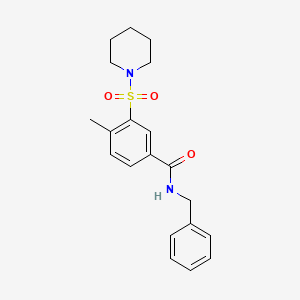 molecular formula C20H24N2O3S B6043100 N-benzyl-4-methyl-3-(1-piperidinylsulfonyl)benzamide 