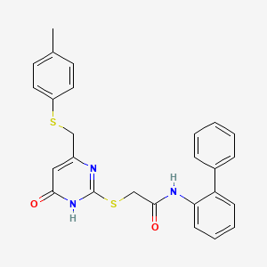 N-2-biphenylyl-2-[(4-{[(4-methylphenyl)thio]methyl}-6-oxo-1,6-dihydro-2-pyrimidinyl)thio]acetamide