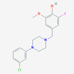 4-{[4-(3-chlorophenyl)-1-piperazinyl]methyl}-2-iodo-6-methoxyphenol