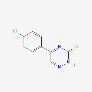 molecular formula C9H6ClN3S B6043132 5-(4-chlorophenyl)-1,2,4-triazine-3-thiol 
