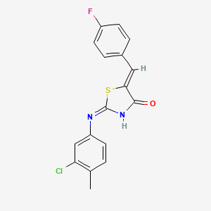 molecular formula C17H12ClFN2OS B6043137 2-[(3-chloro-4-methylphenyl)amino]-5-(4-fluorobenzylidene)-1,3-thiazol-4(5H)-one 