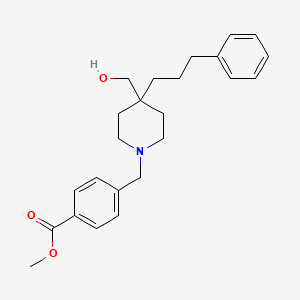 molecular formula C24H31NO3 B6043150 methyl 4-{[4-(hydroxymethyl)-4-(3-phenylpropyl)-1-piperidinyl]methyl}benzoate 