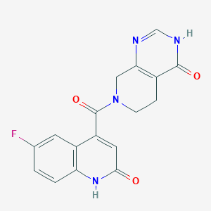 molecular formula C17H13FN4O3 B6043173 7-[(6-fluoro-2-oxo-1,2-dihydro-4-quinolinyl)carbonyl]-5,6,7,8-tetrahydropyrido[3,4-d]pyrimidin-4(3H)-one 
