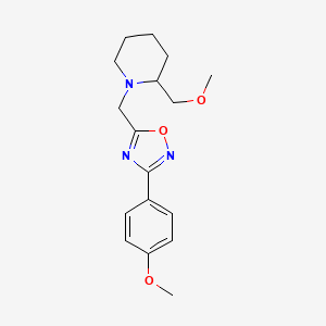 molecular formula C17H23N3O3 B6043177 2-(methoxymethyl)-1-{[3-(4-methoxyphenyl)-1,2,4-oxadiazol-5-yl]methyl}piperidine 