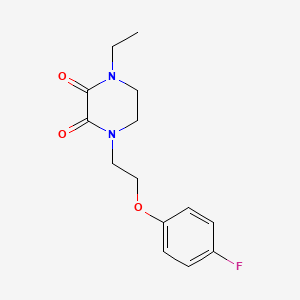 molecular formula C14H17FN2O3 B6043211 1-ethyl-4-[2-(4-fluorophenoxy)ethyl]-2,3-piperazinedione 
