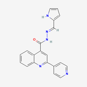 molecular formula C20H15N5O B6043222 2-(4-pyridinyl)-N'-(1H-pyrrol-2-ylmethylene)-4-quinolinecarbohydrazide 