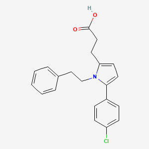 molecular formula C21H20ClNO2 B6043233 3-[5-(4-chlorophenyl)-1-(2-phenylethyl)-1H-pyrrol-2-yl]propanoic acid 