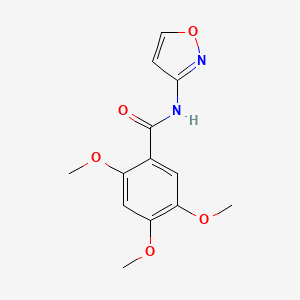 molecular formula C13H14N2O5 B6043252 N-3-isoxazolyl-2,4,5-trimethoxybenzamide 