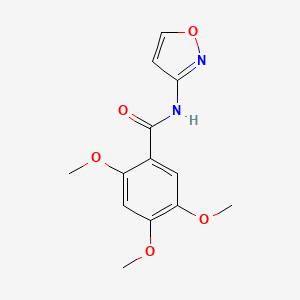 molecular formula C13H14N2O5 B6043252 2,4,5-trimethoxy-N-(1,2-oxazol-3-yl)benzamide 