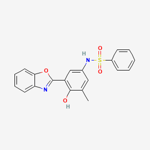 N-[3-(1,3-benzoxazol-2-yl)-4-hydroxy-5-methylphenyl]benzenesulfonamide