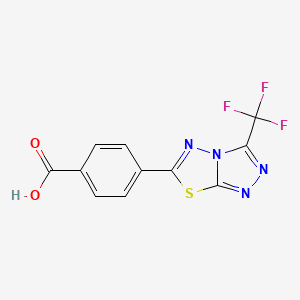 4-[3-(Trifluoromethyl)[1,2,4]triazolo[3,4-b][1,3,4]thiadiazol-6-yl]benzoic acid