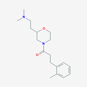 molecular formula C18H28N2O2 B6043299 N,N-dimethyl-2-{4-[3-(2-methylphenyl)propanoyl]-2-morpholinyl}ethanamine 
