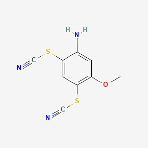 molecular formula C9H7N3OS2 B604330 4-Amino-6-methoxybenzene-1,3-diyl bis(thiocyanate) CAS No. 14372-54-4