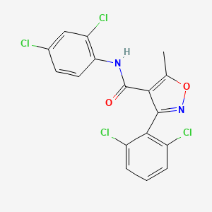 molecular formula C17H10Cl4N2O2 B6043306 N-(2,4-dichlorophenyl)-3-(2,6-dichlorophenyl)-5-methyl-4-isoxazolecarboxamide 
