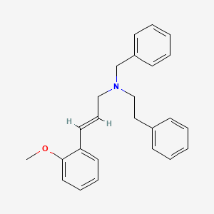 molecular formula C25H27NO B6043322 (E)-N-benzyl-3-(2-methoxyphenyl)-N-(2-phenylethyl)prop-2-en-1-amine 