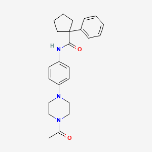 N-[4-(4-acetylpiperazin-1-yl)phenyl]-1-phenylcyclopentanecarboxamide