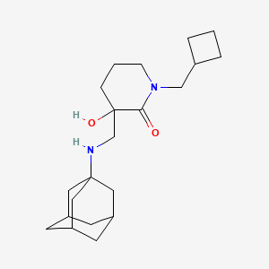 3-[(1-adamantylamino)methyl]-1-(cyclobutylmethyl)-3-hydroxy-2-piperidinone