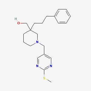 [1-{[2-(methylthio)-5-pyrimidinyl]methyl}-3-(3-phenylpropyl)-3-piperidinyl]methanol