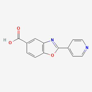 molecular formula C13H8N2O3 B604340 2-(Pyridin-4-yl)-1,3-benzoxazole-5-carboxylic acid CAS No. 1018578-55-6