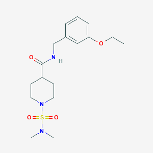 molecular formula C17H27N3O4S B6043404 1-[(dimethylamino)sulfonyl]-N-(3-ethoxybenzyl)-4-piperidinecarboxamide 