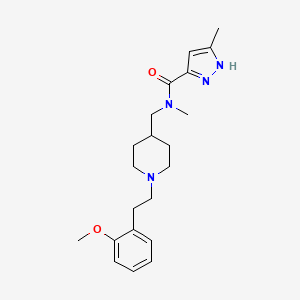 N-({1-[2-(2-methoxyphenyl)ethyl]-4-piperidinyl}methyl)-N,5-dimethyl-1H-pyrazole-3-carboxamide