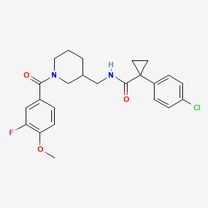 1-(4-chlorophenyl)-N-{[1-(3-fluoro-4-methoxybenzoyl)-3-piperidinyl]methyl}cyclopropanecarboxamide