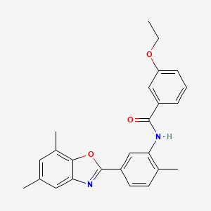 N-[5-(5,7-dimethyl-1,3-benzoxazol-2-yl)-2-methylphenyl]-3-ethoxybenzamide