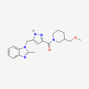 1-[(3-{[3-(methoxymethyl)-1-piperidinyl]carbonyl}-1H-pyrazol-5-yl)methyl]-2-methyl-1H-benzimidazole