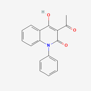 molecular formula C17H13NO3 B604348 3-Acetyl-4-hydroxy-1-phenyl-2(1H)-quinolinone CAS No. 54289-77-9