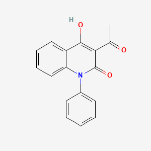 molecular formula C17H13NO3 B604348 3-乙酰基-4-羟基-1-苯基-2(1H)-喹啉酮 CAS No. 54289-77-9