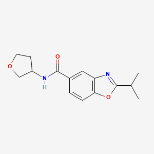 molecular formula C15H18N2O3 B6043487 N-(oxolan-3-yl)-2-propan-2-yl-1,3-benzoxazole-5-carboxamide 