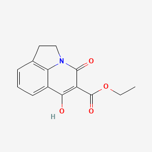 molecular formula C14H13NO4 B604350 6-hidroxi-4-oxo-1,2-dihidro-4H-pirrolo[3,2,1-ij]quinolina-5-carboxilato de etilo CAS No. 84088-82-4