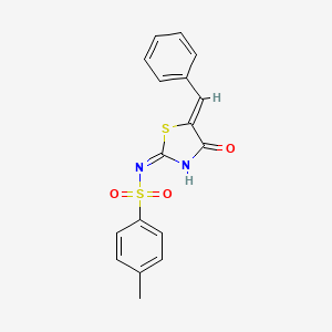 N-(5-benzylidene-4-oxo-4,5-dihydro-1,3-thiazol-2-yl)-4-methylbenzenesulfonamide