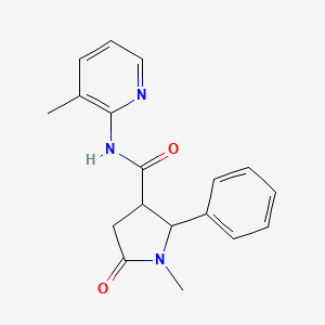 1-methyl-N-(3-methyl-2-pyridinyl)-5-oxo-2-phenyl-3-pyrrolidinecarboxamide